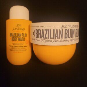 NEW sealed set Sol de Janeiro 62 Brazilian Bum Bum Cream 5oz. & body wash 3oz.